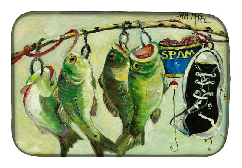 Recession Food Fish caught with Spam Dish Drying Mat JMK1113DDM