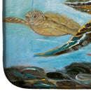 Loggerhead Sea Turtle Dish Drying Mat Absorbent Dish Drying Mat Pad for Kitchen Counter Dish Drainer Mat for Countertop, 14 x 21", Multicolor