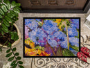 Hydrangeas and Sunflowers Doormat Indoor Outdoor 24H X 36W Front Door Mat Rugs for Entryway, Non Slip Washable Low Pile,