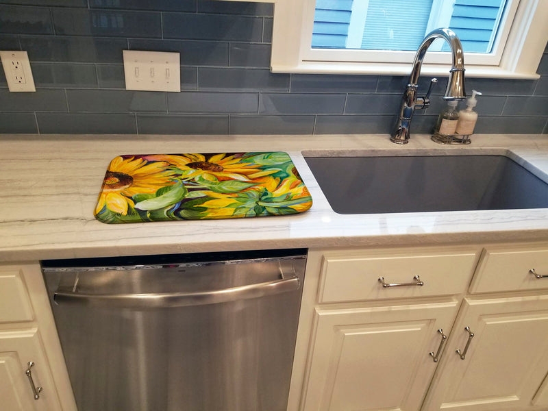 Sunflowers Dish Drying Mat – Absorbent, Artistic Kitchen Essentials JMK1122DDM