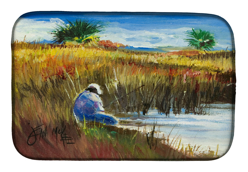 Fisherman on the Bank Dish Drying Mat JMK1125DDM