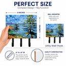 Life on the Causeway Leash or Key Holder Wall Hooks, Coat Rack Wall Mount, for Hanging Keys, Towels, Aprons, Leashes