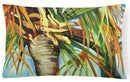 Orange Top Palm Tree Decorative Throw Pillow 12x16 Indoor Outdoor Accent Cushion, Fabric Cover with Insert for Sofa, Bed, Porch & Living Room