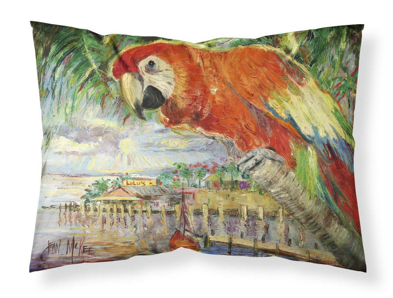 Red Parrot at Lulu's Fabric Standard Pillowcase JMK1134PILLOWCASE