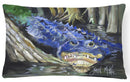 Blue Alligator Canvas Fabric Decorative Pillow JMK1135PW1216