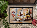 Boat Binge Sailboats Doormat - 24x36 Decorative Floor Mat – Indoor/Outdoor Rug with Artistic Flair JMK1136JMAT