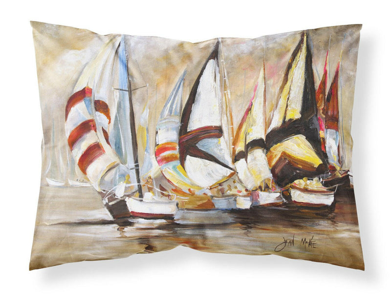 Boat Binge Sailboats Fabric Standard Pillowcase – Artistic Decorative Front, White Back JMK1136PILLOWCASE