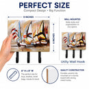 Boat Binge Sailboats Leash or Key Holder Wall Hooks, Coat Rack Wall Mount, for Hanging Keys, Towels, Aprons, Leashes