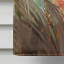 White Egret House Flag 28x40 Porch Sleeve Pole Decorative Outside Yard Banner Artwork Wall Hanging, Polyester