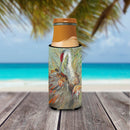 Sandhill Crane with baby Slim Can Hugger , Insulated Foam Hugger for 12 oz Slim Cans, Beer Bottles & Water Bottles, Printed in USA