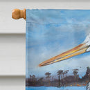 Blue Heron Gazing Flag Canvas House Size JMK1148CHF