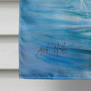 Blue Heron Gazing Flag Canvas House Size JMK1148CHF