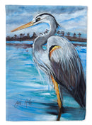 Blue Heron Gazing Flag Canvas House Size JMK1148CHF