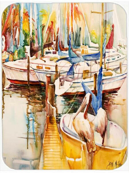 Sailboats and Pelicans Glass Cutting Board Large JMK1160LCB