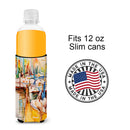 Sailboats and Pelicans Slim Can Hugger , Insulated Foam Hugger for 12 oz Slim Cans, Beer Bottles & Water Bottles, Printed in USA