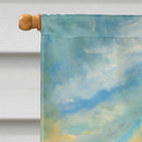Cruising the Coast Sailboats House Flag 28x40 Porch Sleeve Pole Decorative Outside Yard Banner Artwork Wall Hanging, Polyester
