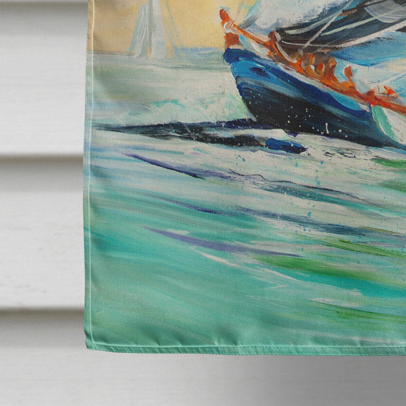 Cruising the Coast Sailboats Flag Canvas House Size JMK1163CHF