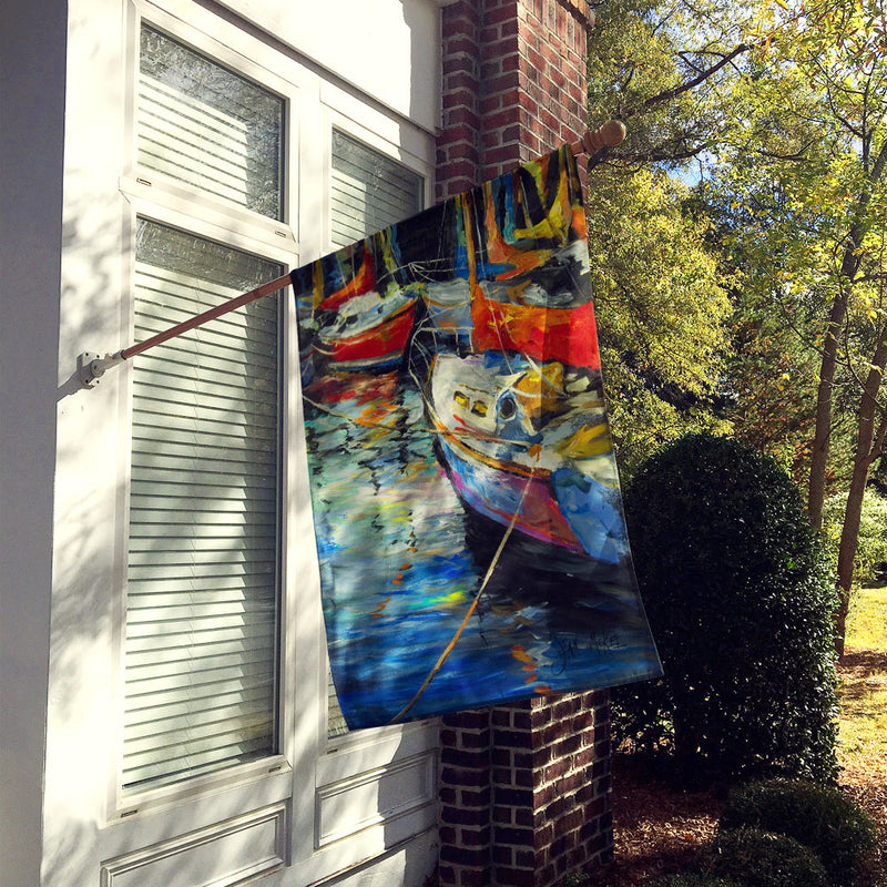 Boat Talk Sailboats Flag Canvas House Size JMK1164CHF