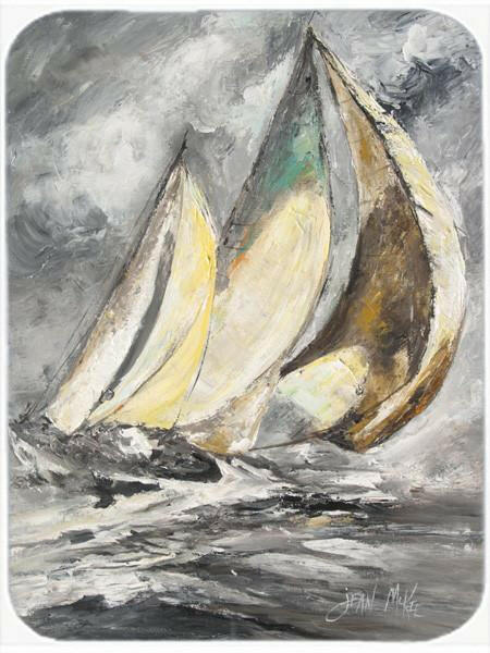 Boat Full Sailboats Glass Cutting Boards – Durable, Decorative Kitchen Art Large JMK1166LCB