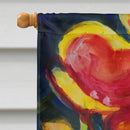 Poppies House Flag 28x40 Porch Sleeve Pole Decorative Outside Yard Banner Artwork Wall Hanging, Polyester