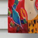 Red Mermaid House Flag 28x40 Porch Sleeve Pole Decorative Outside Yard Banner Artwork Wall Hanging, Polyester