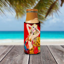Red Mermaid Slim Can Hugger , Insulated Foam Hugger for 12 oz Slim Cans, Beer Bottles & Water Bottles, Printed in USA