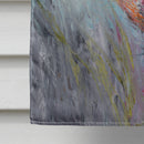 White Egret House Flag 28x40 Porch Sleeve Pole Decorative Outside Yard Banner Artwork Wall Hanging, Polyester