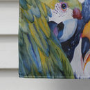 Parrots House Flag 28x40 Porch Sleeve Pole Decorative Outside Yard Banner Artwork Wall Hanging, Polyester