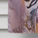 Zebras House Flag 28x40 Porch Sleeve Pole Decorative Outside Yard Banner Artwork Wall Hanging, Polyester