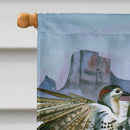 Cactus Flowers House Flag 28x40 Porch Sleeve Pole Decorative Outside Yard Banner Artwork Wall Hanging, Polyester
