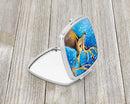 Reindeer Compact Mirror Decorative Travel Makeup Mirror for Women Girls Gifts Pocket Makeup Mirror Folding Handheld