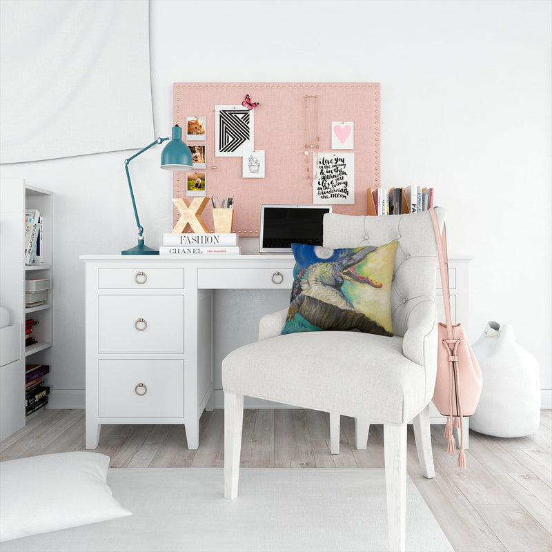 Alligator Canvas Throw Pillow - 14x14 Decorative Pillow – Art for Your Home & Patio JMK1207PW1414