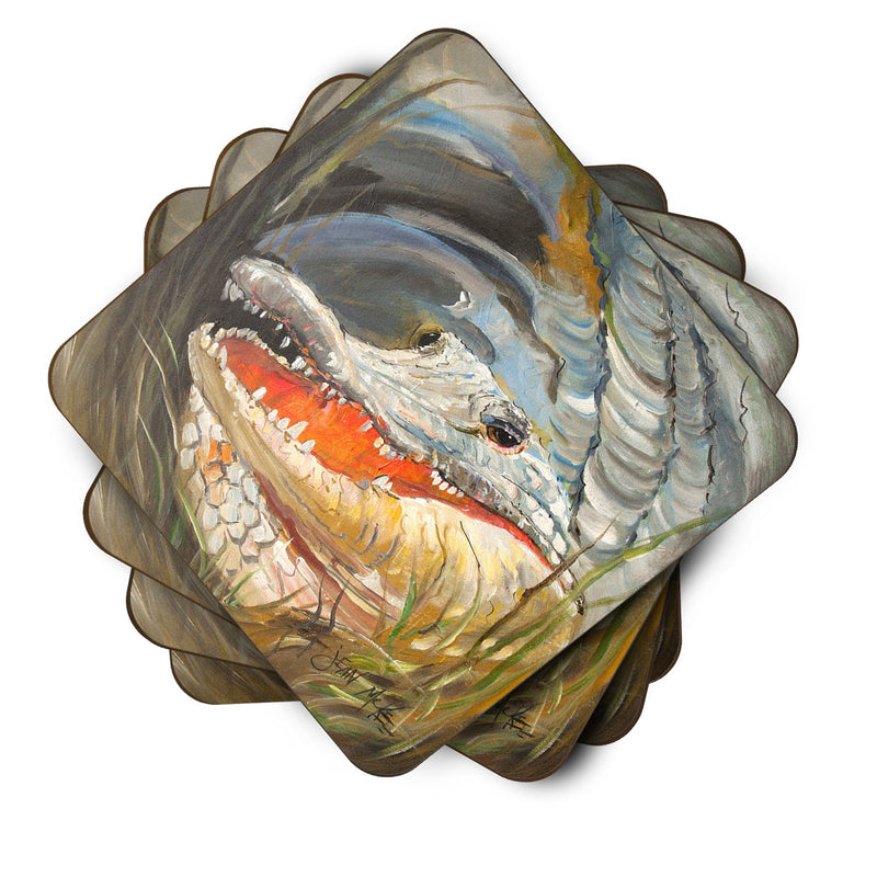 Alligator Coasters - Set of 4 Lightweight Foam, Absorbent Drink Coasters JMK1208FC