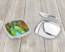 Peacock Compact Mirror Decorative Travel Makeup Mirror for Women Girls Gifts Pocket Makeup Mirror Folding Handheld