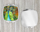 Peacock Compact Mirror Decorative Travel Makeup Mirror for Women Girls Gifts Pocket Makeup Mirror Folding Handheld