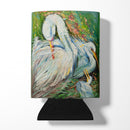 White Egret in the rain Can or Bottle Hugger Cooler Sleeve for Standard 12 oz Cans, Insulated Foam Beer & Soda Can Hugger Reusable