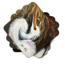 White Egret Foam Coasters Set of 4 Cup Coasters for Indoor Outdoor, Tabletop Protection, Anti Slip, Mouse pad Material