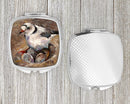 Piping Plover Compact Mirror Decorative Travel Makeup Mirror for Women Girls Gifts Pocket Makeup Mirror Folding Handheld