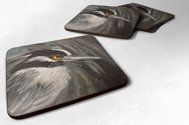 Set of 4 Night Heron Foam Coasters JMK1219FC