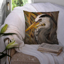 Blue Heron Canvas Throw Pillow - 14x14 Decorative Pillow – Art for Your Home & Patio JMK1229PW1414