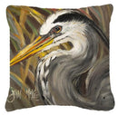 Blue Heron Canvas Fabric Decorative Pillow