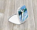 Two and a Sailboat Compact Mirror Decorative Travel Makeup Mirror for Women Girls Gifts Pocket Makeup Mirror Folding Handheld