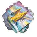 Middle Bay Lighthouse Sailboats Foam Coasters Set of 4 Cup Coasters for Indoor Outdoor, Tabletop Protection, Anti Slip, Mouse pad Material