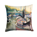 Black Sails Sailboats Canvas Throw Pillow - 14x14 Decorative Pillow – Art for Your Home & Patio JMK1246PW1414