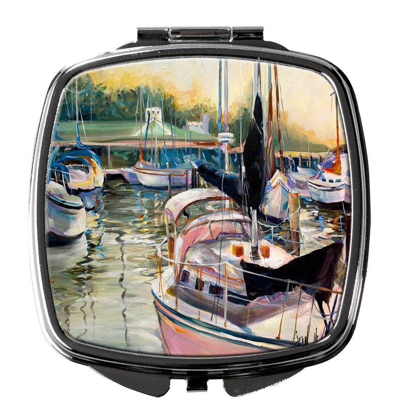 Black Sails Sailboats Compact Mirror – Stylish Purse Mirror with Artistic Covers JMK1246SCM