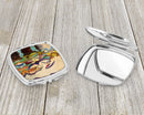 Crab tailfin Crab Compact Mirror Decorative Travel Makeup Mirror for Women Girls Gifts Pocket Makeup Mirror Folding Handheld