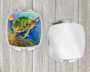 Loggerhead Sea Turtle Compact Mirror Decorative Travel Makeup Mirror for Women Girls Gifts Pocket Makeup Mirror Folding Handheld