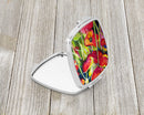 Poppies Compact Mirror Decorative Travel Makeup Mirror for Women Girls Gifts Pocket Makeup Mirror Folding Handheld