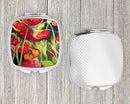 Poppies Compact Mirror Decorative Travel Makeup Mirror for Women Girls Gifts Pocket Makeup Mirror Folding Handheld