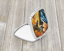Jazz Sazophone Compact Mirror Decorative Travel Makeup Mirror for Women Girls Gifts Pocket Makeup Mirror Folding Handheld
